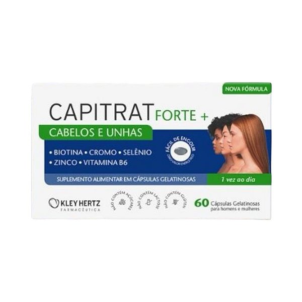 Suplemento Alimentar Capitrat Forte + Cabelos e Unhas 60 Cápsulas