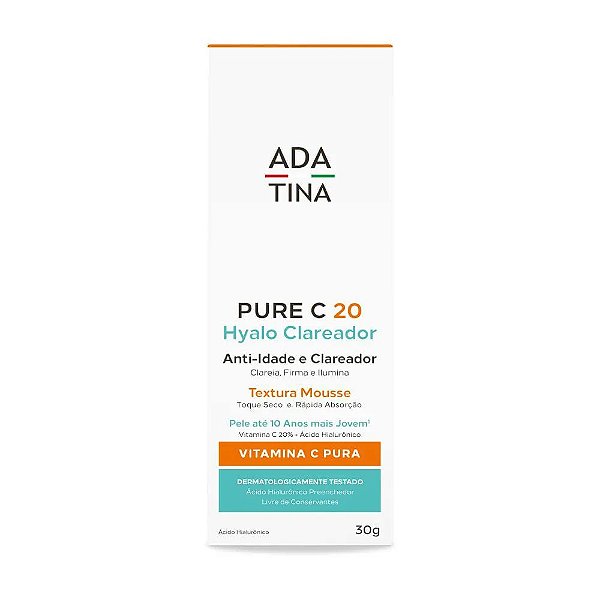 Pure C 20 Hyalo Clareador Facial Vitamina C Pura 20% e Ácido Hialurônico 30g