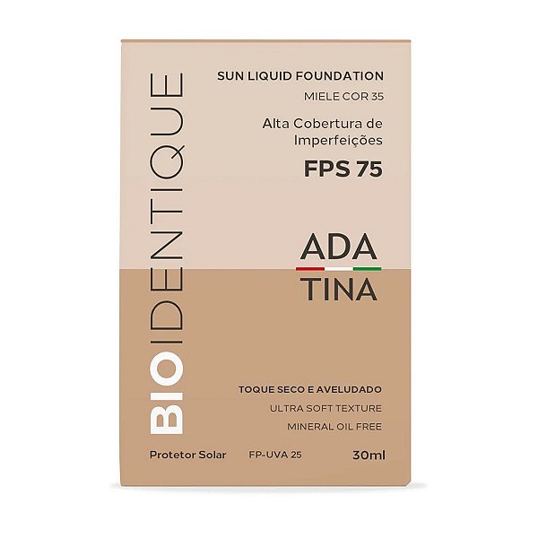 Protetor Solar Facial Bio.Identique Sérum FPS75 Miele Cor 35 Ada Tina 30ml