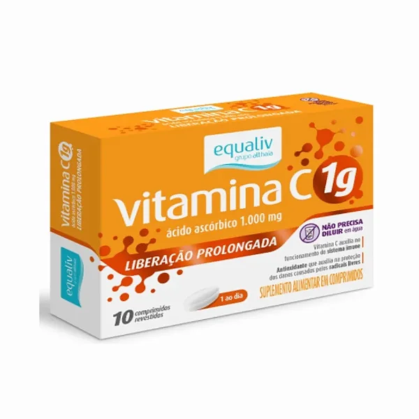 Suplemento Alimentar Equaliv Vitamina C 1g 10 Comprimidos