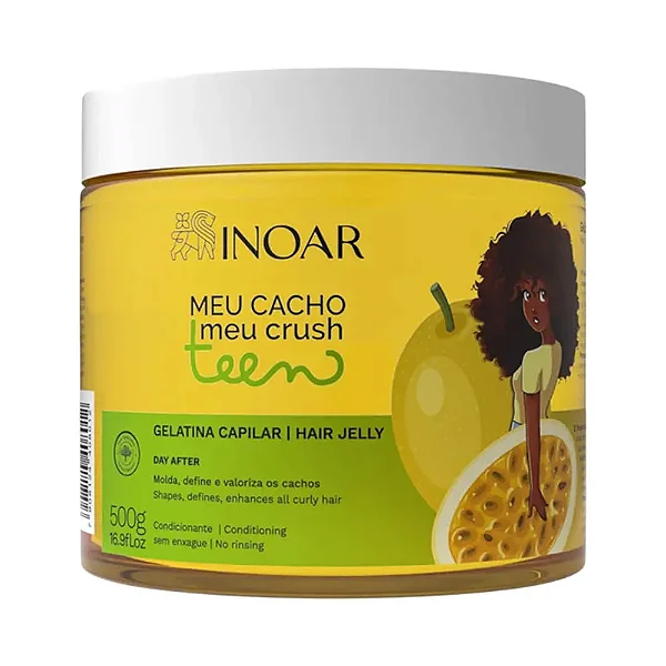 Gelatina Inoar Meu Cacho Meu Crush Teen Maracujá 500g