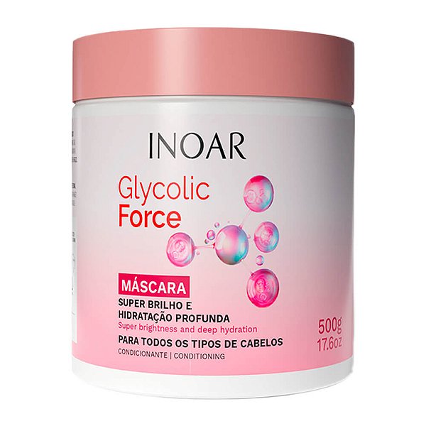 Máscara De Hidratação Profunda Inoar Glycolic Force 500g