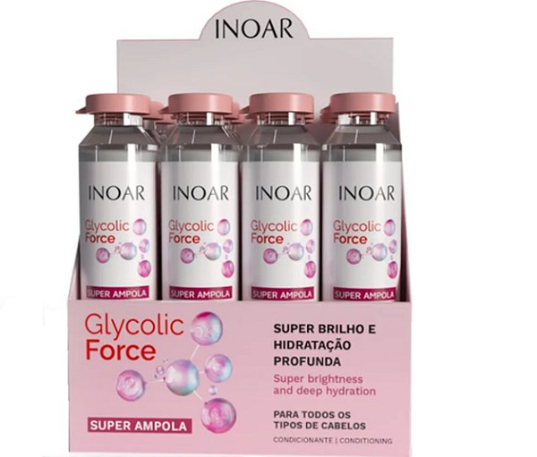 Glycolic Force Inoar Ampola Display Com 12 Unidades De 45ml
