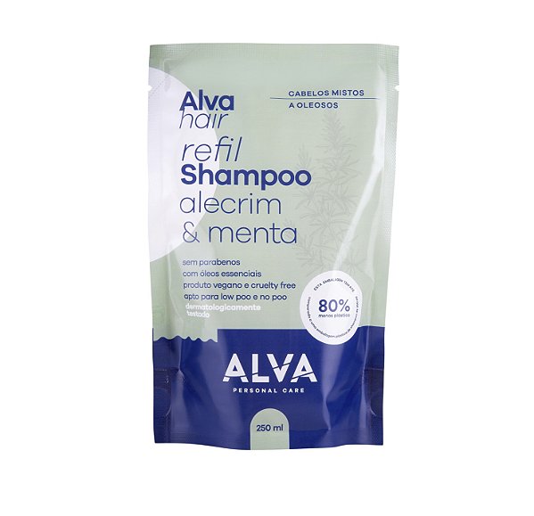 Shampoo Alecrim E Menta Alva Hair Refil 250ml