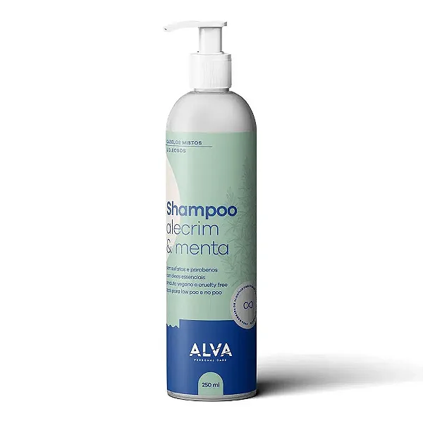 Shampoo Alecrim E Menta Alva Hair 250ml