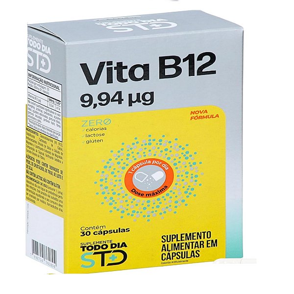 Suplemento Alimentar STD Vita B12 Katiguá 30 Cápsulas