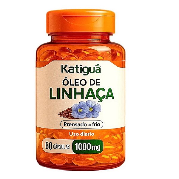 Suplemento Alimentar Óleo de Linhaca 1000mg Katiguá 60 Cápsulas