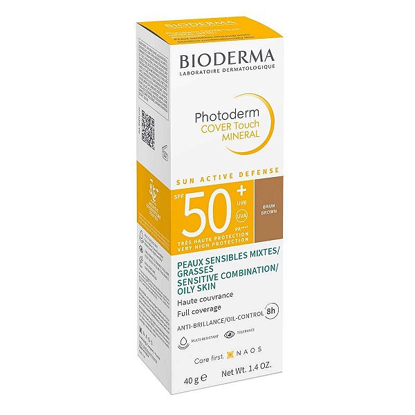 Protetor Solar FPS50 Photoderm Cover Touch Mineral Cor 4 Escuro Bioderma