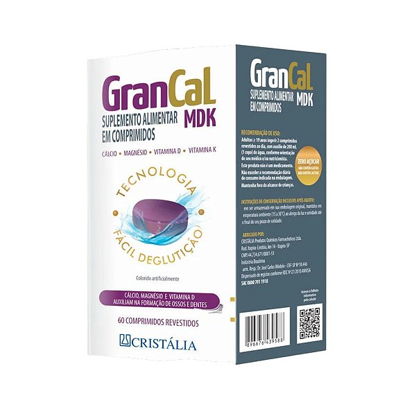 Suplemento Alimentar GranCal MDK 60 Comprimidos