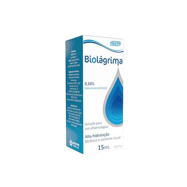 Biolágrima 0,10% Solução Oftalmica 15ml