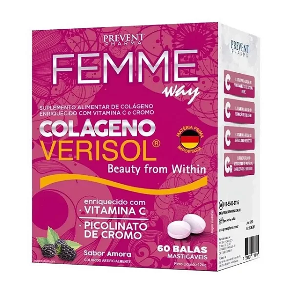 Suplemento Alimentar Femme Way Prevent  Pharma 60 Balas Mastigáveis