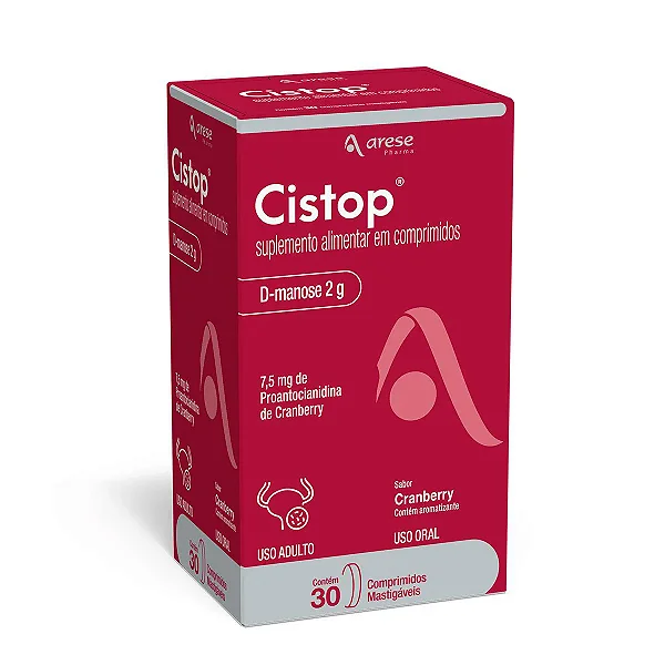 Suplemento Alimentar Cistop D-Manose 2g 30 Comprimidos Mastigáveis