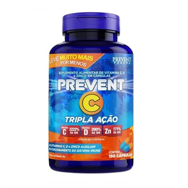 Suplemento Alimentar Prevent C Tripla Ação 150 Cápsulas