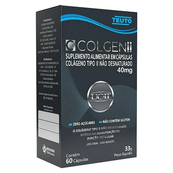 Suplemento Alimentar Colgen II 40mg 60 Cápsulas