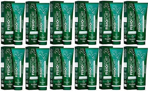 Pomada Desodorante Massageadora Bio Intinto FisioFort Caixa Com 12 Unidades De 150g Cada