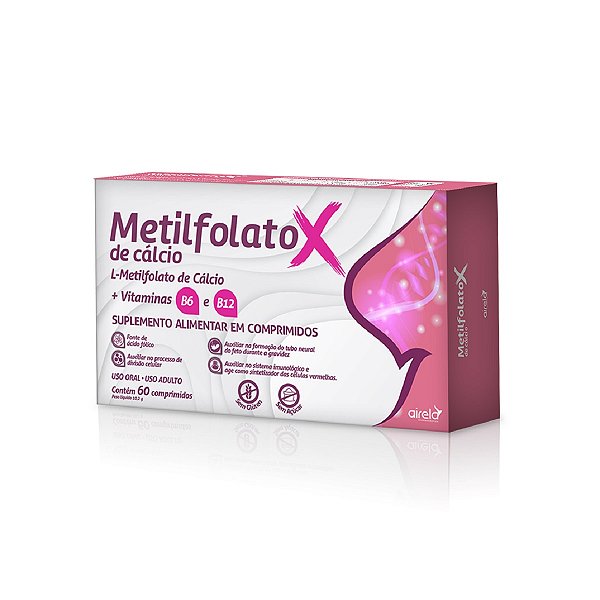 Suplemento Alimentar Metilfolato De Cálcio 60 Comprimidos