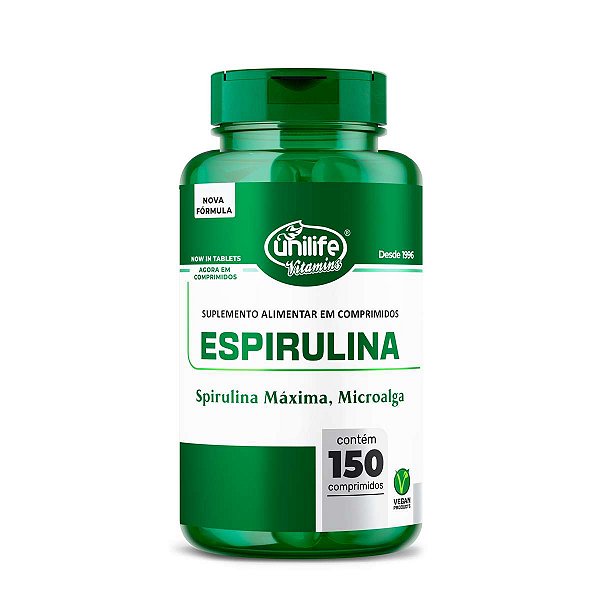 Suplemento Alimentar Espirulina Unilife 150 Comprimidos