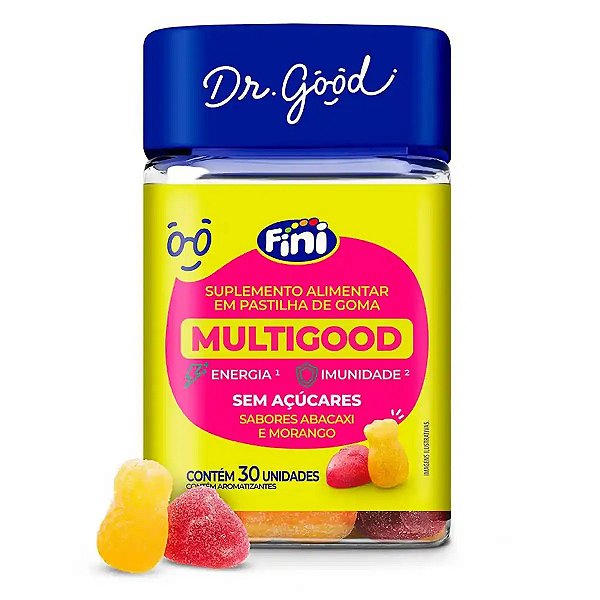 Suplemento Alimentar Multigood Dr Good Sabores Abacaxi E Morango 30 Gomas