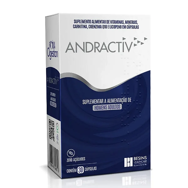 Suplemento Alimentar Andractiv 30 Cápsulas