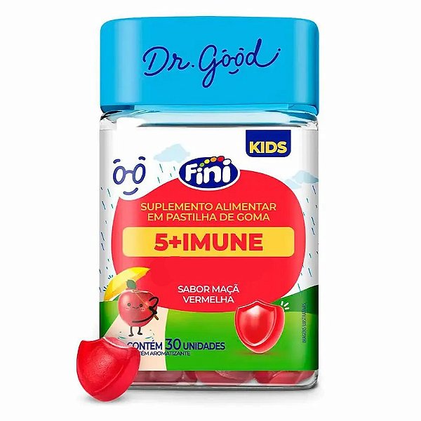 Suplemento Alimentar Dr. Good 5+ Imune Kids Sabor Maçã Vermelha 30 gomas