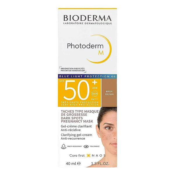 Protetor Solar Facial Matificante Bioderma Photoderm M FPS50 Brun 40ml