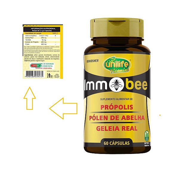 Suplemento Alimentar Immobee 60 Cápsulas Unilife