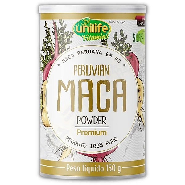 Suplemento Alimentar Em Pó Maca Peruana Powder Premium Unilife Lata Com 150g