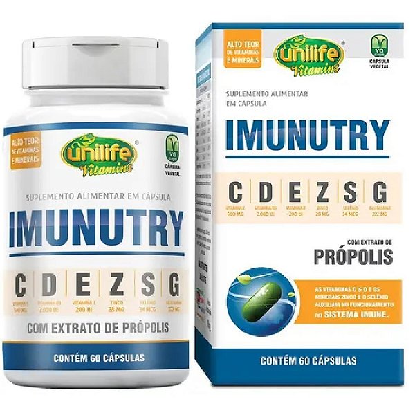 Suplemento Polivitamínico Imunutry Unilife 60 Cápsulas