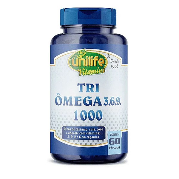 Suplemento Alimentar Tri Ômega 3.6.9 1000mg Unilife 60 Cápsulas