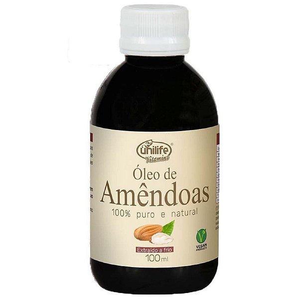 Suplemento Alimentar Líquido Óleo de Amêndoas 100% Puro Unilife 100ml