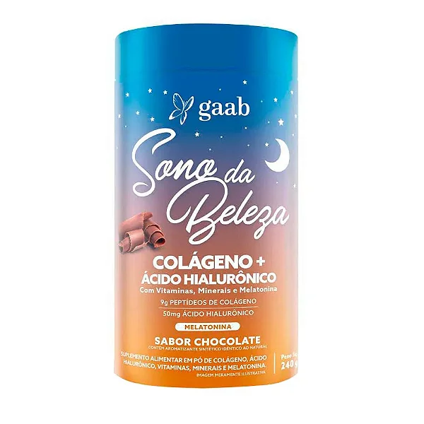 Suplemento Alimentar Gaab Sono Da Beleza Sabor Chocolate 240g