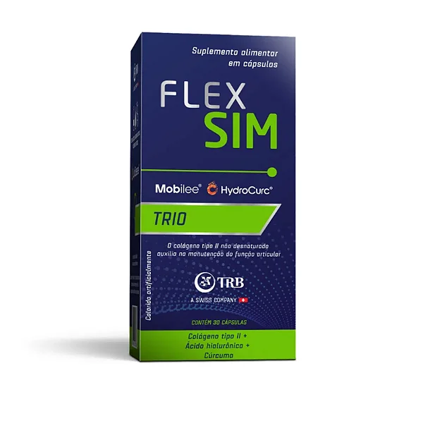 Suplemento Alimentar Flexsim Trio 30 Cápsulas