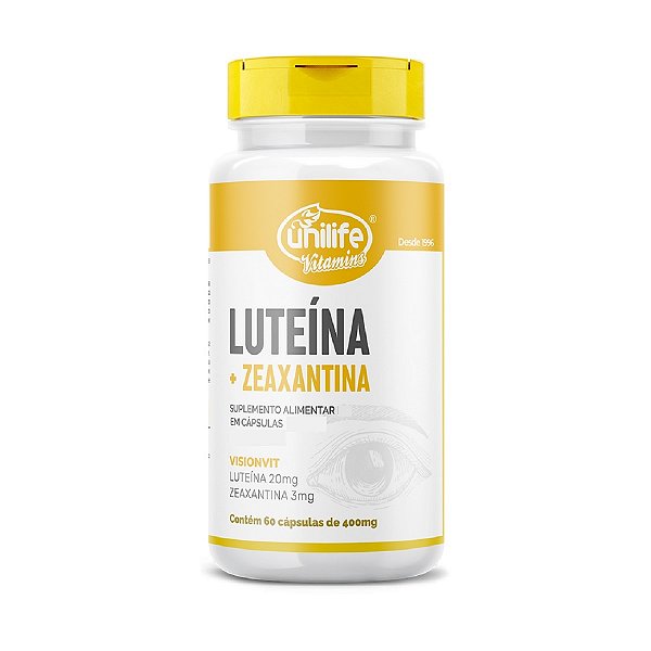 Suplemento Alimentar Luteína e Zeaxantina 400mg Unilife 60 Cápsulas