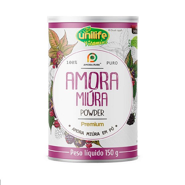 Suplemento Alimentar Amora Miura Powder Premium em Pó Unilife 150g