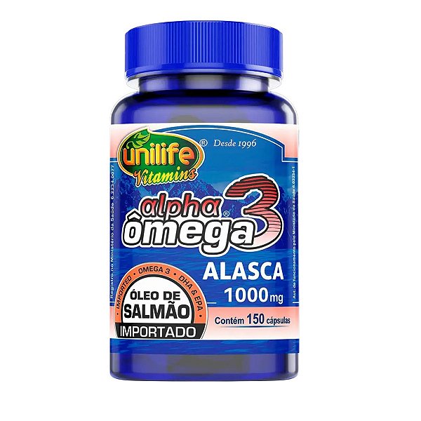 Suplemento Alimentar Alpha Ômega 3 Óleo De Salmão Unilife 150 Cápsulas