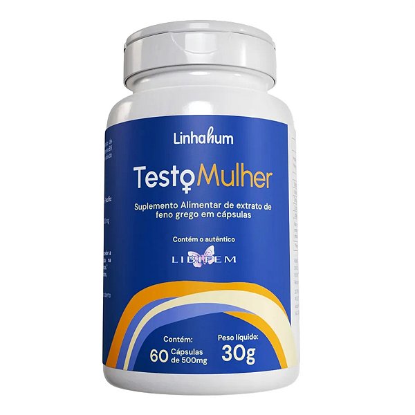 Suplemento Alimentar TestoMulher LinhaHum 60 Cápsulas De 500mg