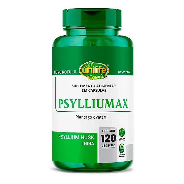Suplemento Alimentar Psylliumax Unilife 120 Cápsulas