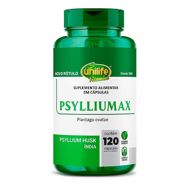 Suplemento Alimentar Psylliumax Unilife 120 Cápsulas