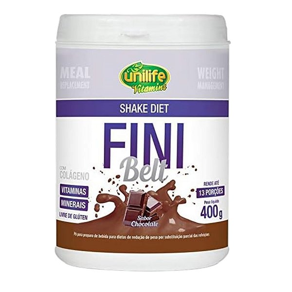 Shake Diet Fini Belt Unilife Sabor Chocolate 400g