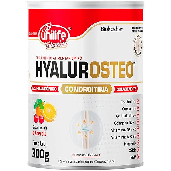 Suplemento Alimentar Hyalurosteo Condroitina Unilife 300g