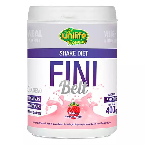 Shake Diet Fini Belt Unilife Sabor Morango 400g