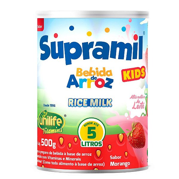 Bebida De Arroz Supramil Sabor Morango 500g