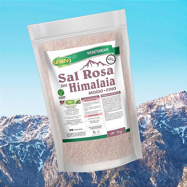 Sal Rosa do Himalaia Moído fino Unilife Refil 1kg