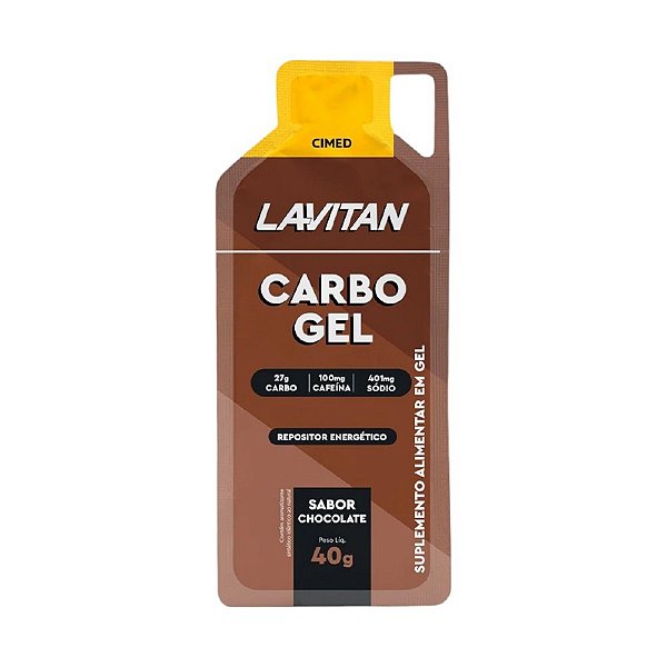 Suplemento Alimentar Lavitan Carbo Gel Sabor Chocolate Cimed 1 Sachê de 40g