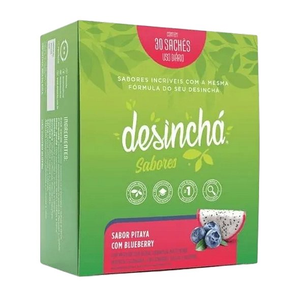 Desinchá Sabores Pitaya Com Blueberry 30 Sachês