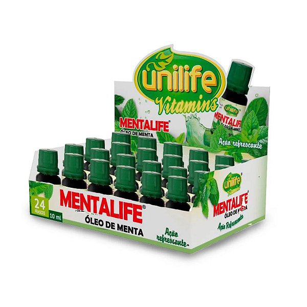 Óleo de Menta Mentalife Unilife Display Com 24 Frascos De 10ml