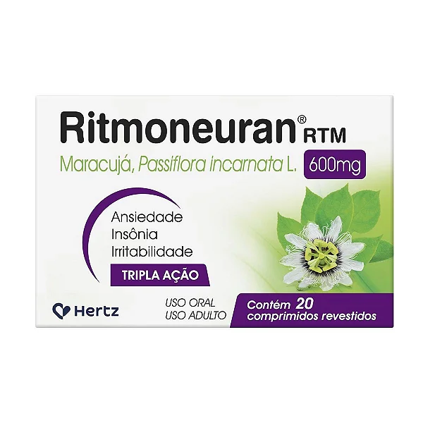 Ritmoneuram RTM 600mg 20 Comprimidos Revstidos