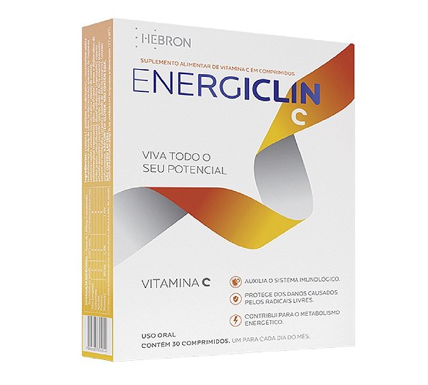 Suplemento Alimentar Energiclin C Hebron 30 Comprimidos