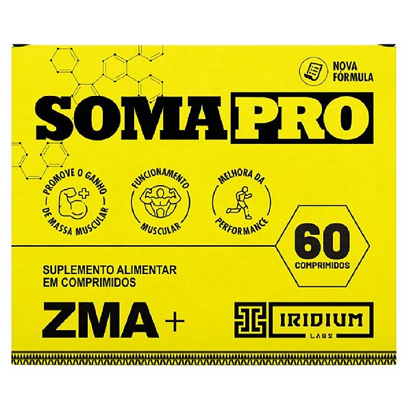 Suplemento Alimentar Soma Pro ZMA Iridium Labs 60 comprimidos