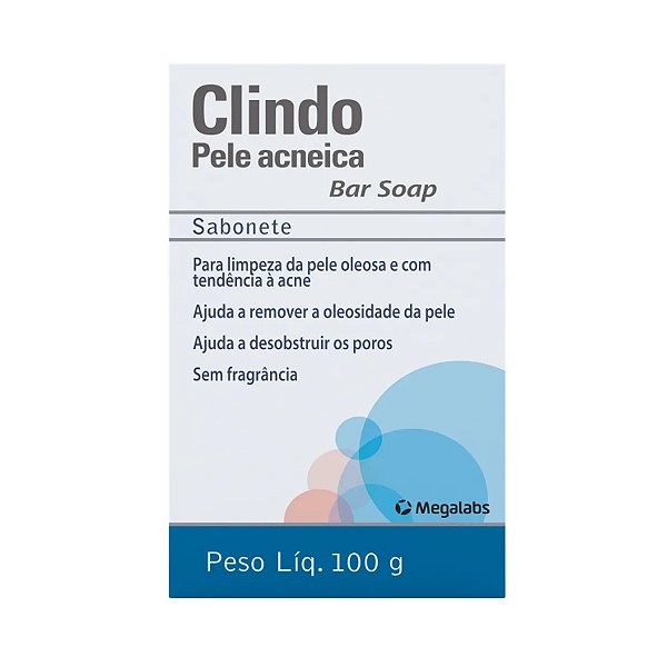 Sabonete em Barra Clindo Pele Acneica Bar Soap Megalabs 100g